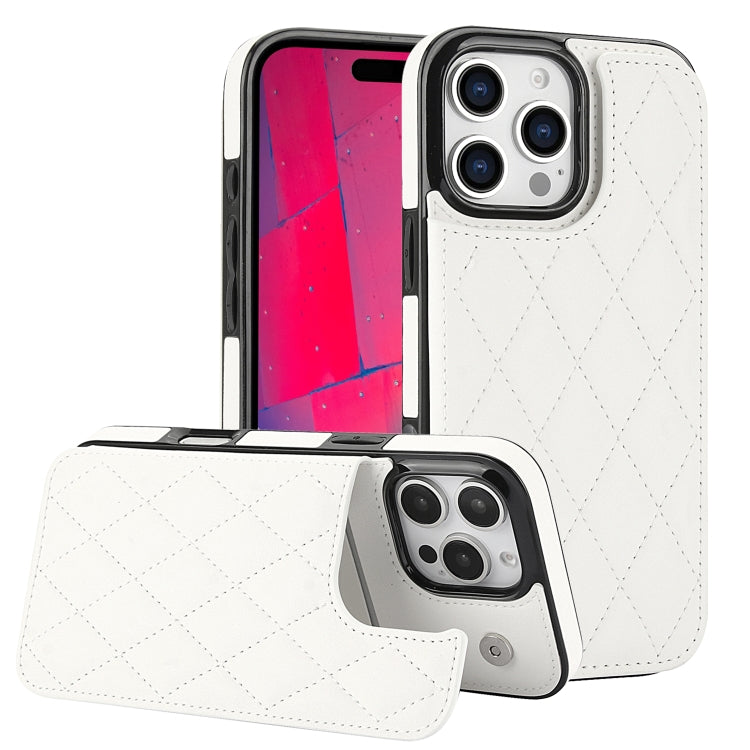 Funda para teléfono de cuero PU rombal con doble hebilla