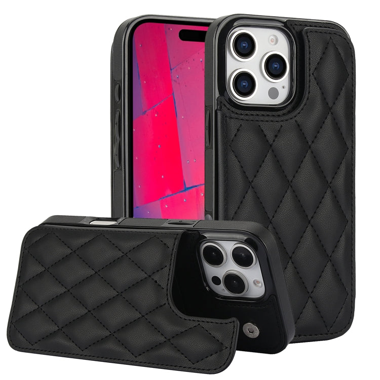 Funda para teléfono de cuero PU rombal con doble hebilla