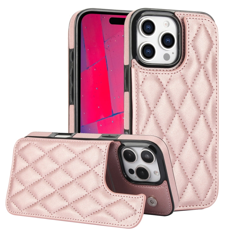 Funda para teléfono de cuero PU rombal con doble hebilla