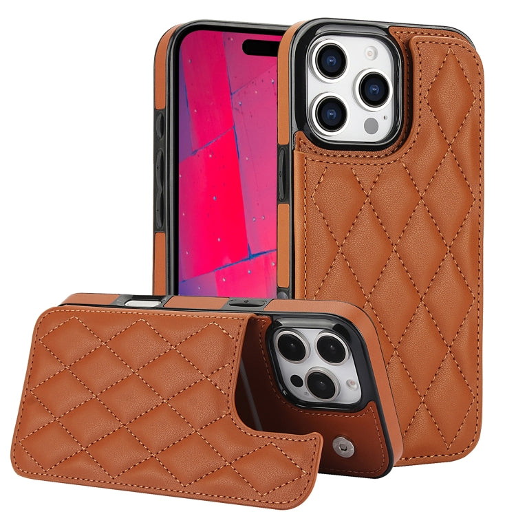 Funda para teléfono de cuero PU rombal con doble hebilla