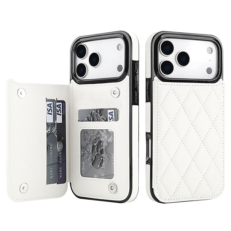 Funda para teléfono de cuero PU rombal con doble hebilla