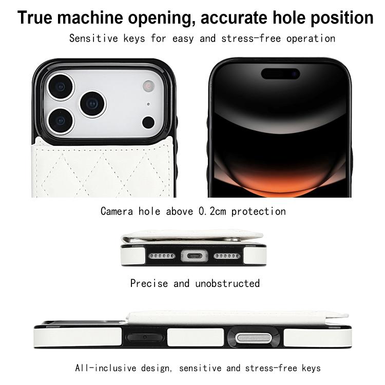 Funda para teléfono de cuero PU rombal con doble hebilla