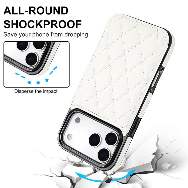Funda para teléfono de cuero PU rombal con doble hebilla