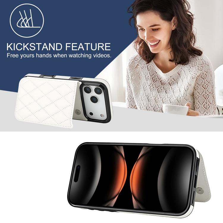 Funda para teléfono de cuero PU rombal con doble hebilla