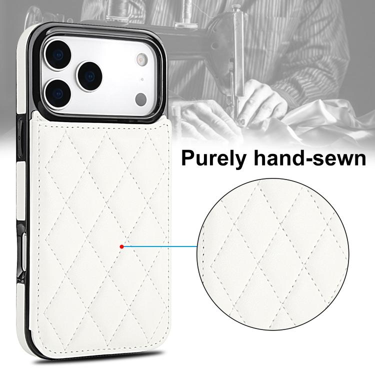 Funda para teléfono de cuero PU rombal con doble hebilla