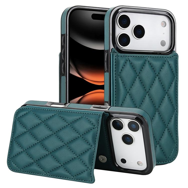 Funda para teléfono de cuero PU rombal con doble hebilla