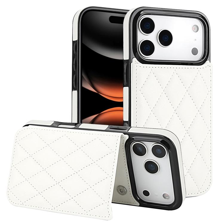 Funda para teléfono de cuero PU rombal con doble hebilla