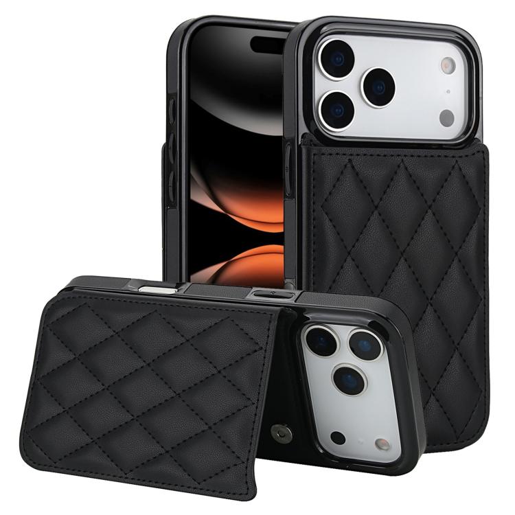 Funda para teléfono de cuero PU rombal con doble hebilla
