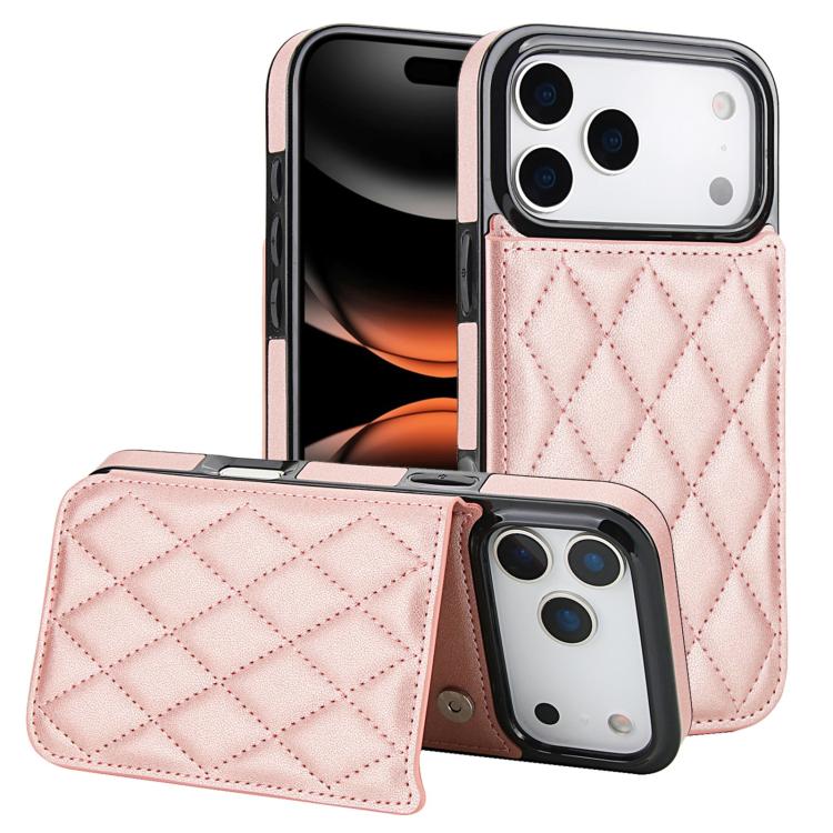 Funda para teléfono de cuero PU rombal con doble hebilla