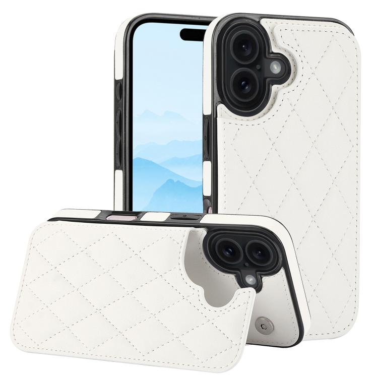 Funda para teléfono de cuero PU rombal con doble hebilla