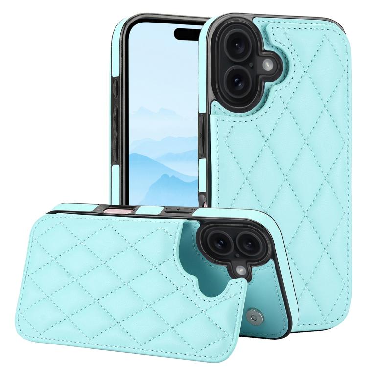 Funda para teléfono de cuero PU rombal con doble hebilla
