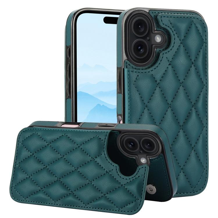 Funda para teléfono de cuero PU rombal con doble hebilla