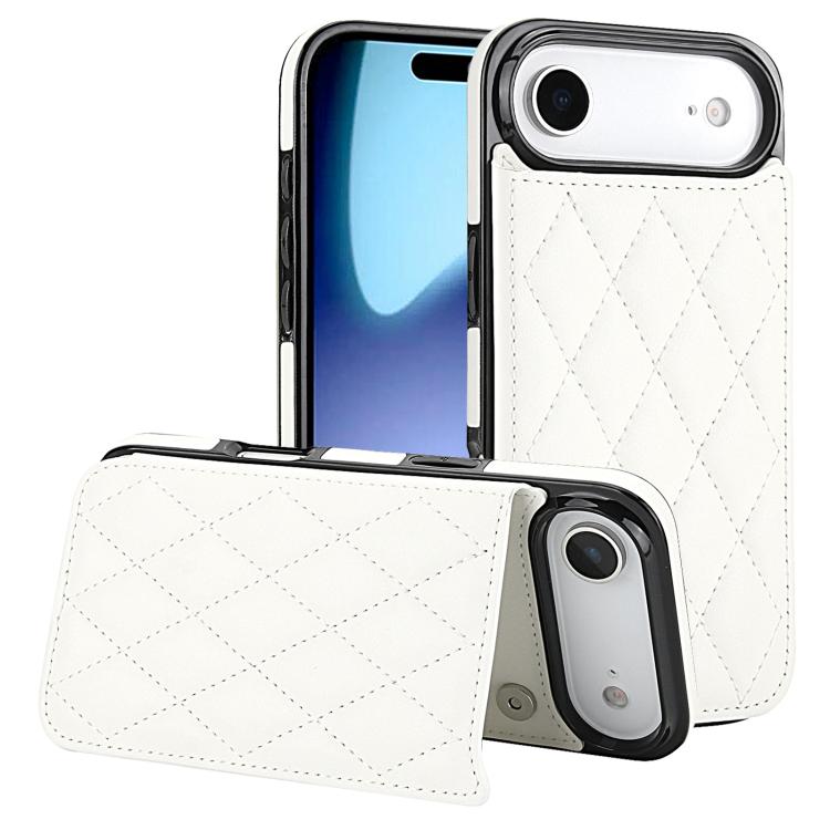 Funda para teléfono de cuero PU rombal con doble hebilla