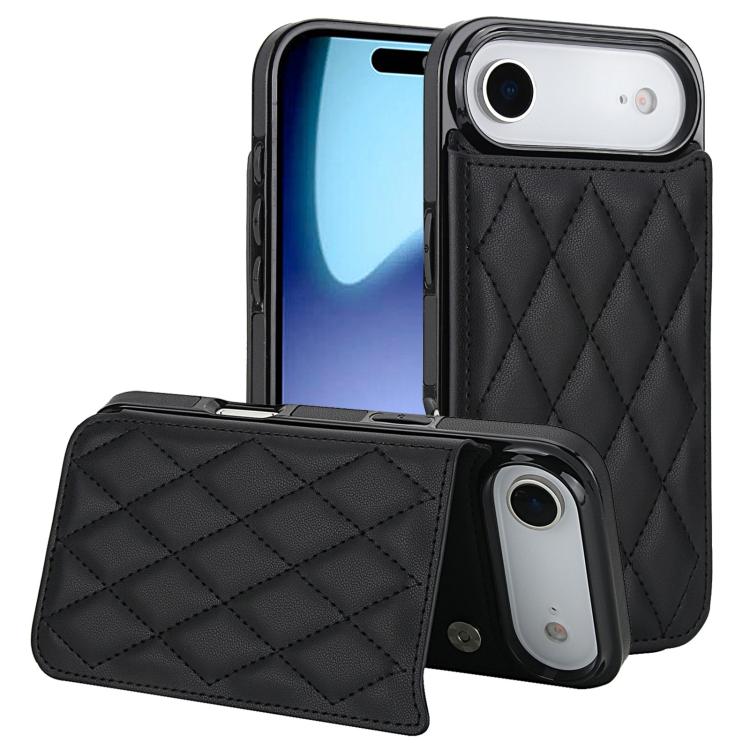 Funda para teléfono de cuero PU rombal con doble hebilla