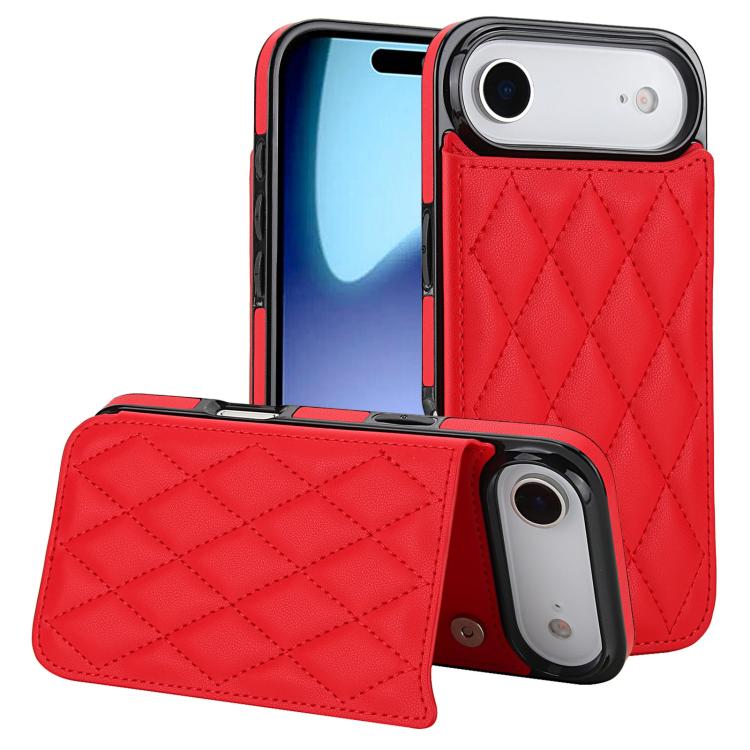 Funda para teléfono de cuero PU rombal con doble hebilla