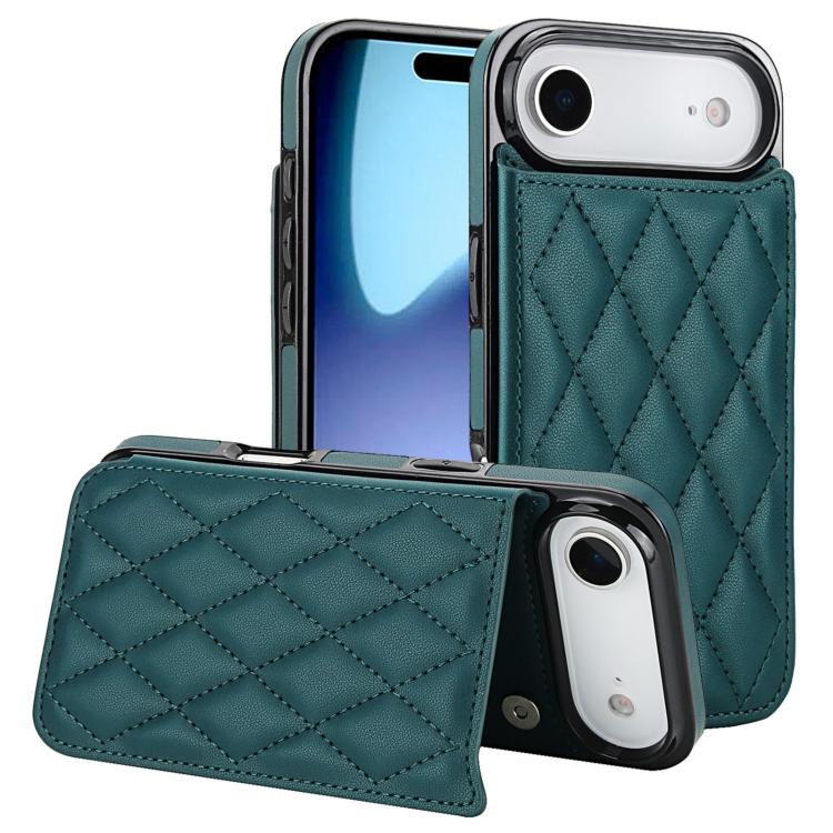 Funda para teléfono de cuero PU rombal con doble hebilla