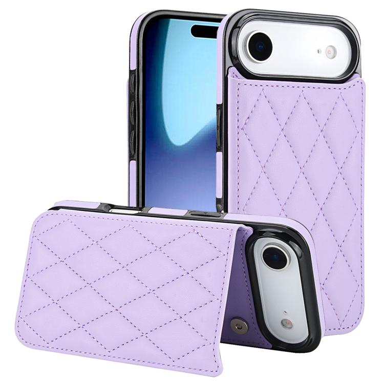 Funda para teléfono de cuero PU rombal con doble hebilla