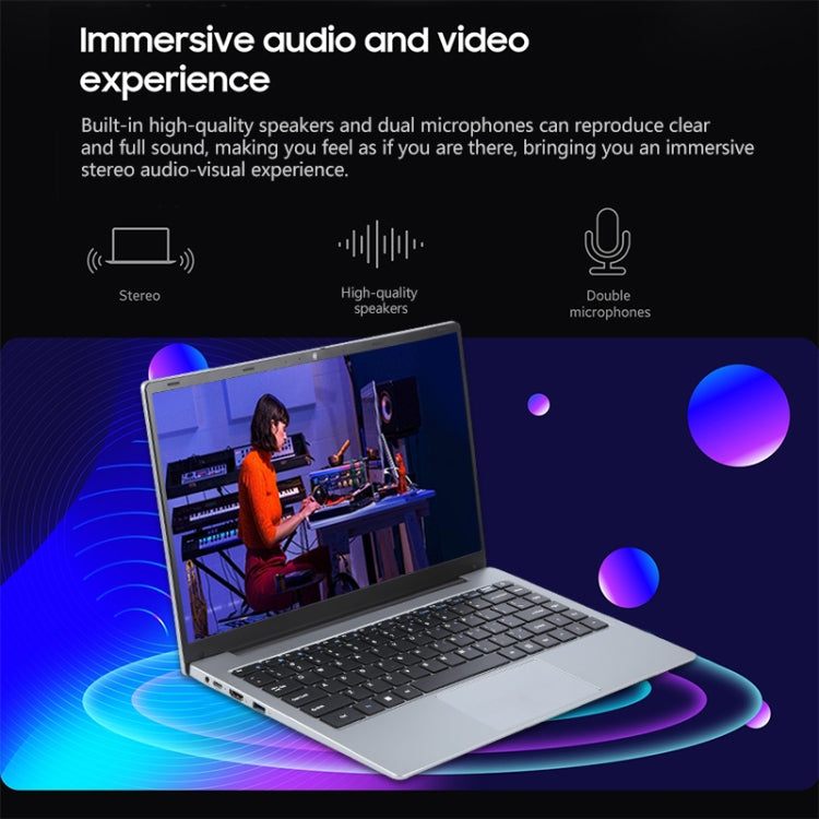 Computadora portátil de 14 pulgadas con Windows 11, CPU Intel Core i5 de cuarta generación, eje de rotación de 180 grados