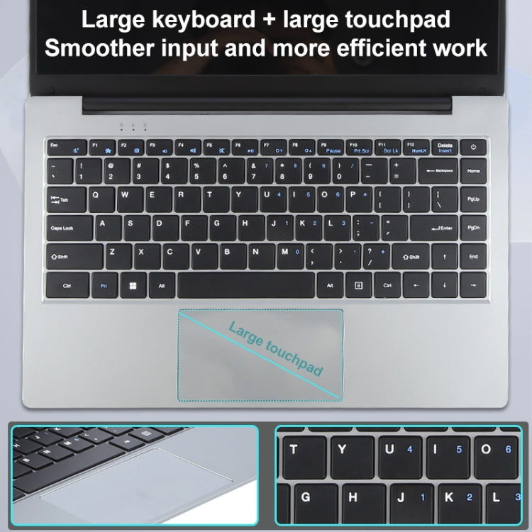 Computadora portátil de 14 pulgadas con Windows 11, CPU Intel Core i5 de cuarta generación, eje de rotación de 180 grados