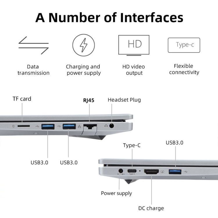 Computadora portátil de 14 pulgadas con Windows 11, CPU Intel Core i5 de cuarta generación, eje de rotación de 180 grados