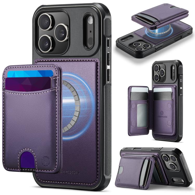 JEEHOOD J10 Flip Card Bag MagSafe Split RFID Leather Phone Case