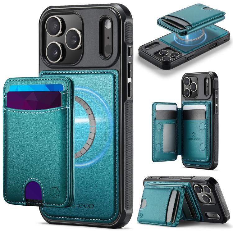 JEEHOOD J10 Flip Card Bag MagSafe Split RFID Leather Phone Case