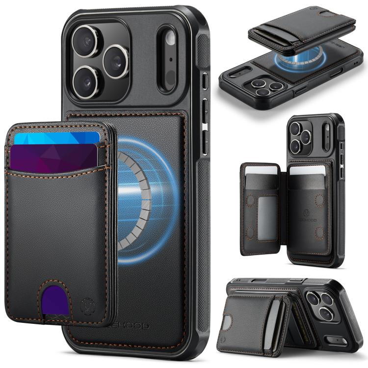 JEEHOOD J10 Flip Card Bag MagSafe Split RFID Leather Phone Case