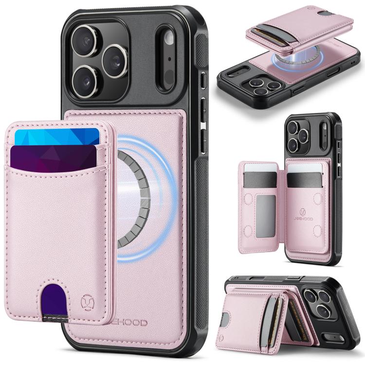 JEEHOOD J10 Flip Card Bag MagSafe Split RFID Leather Phone Case