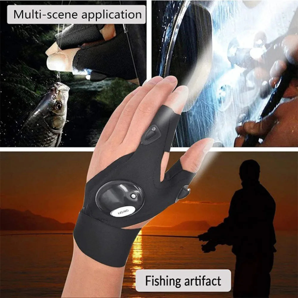 Guantes con linterna LED integrada