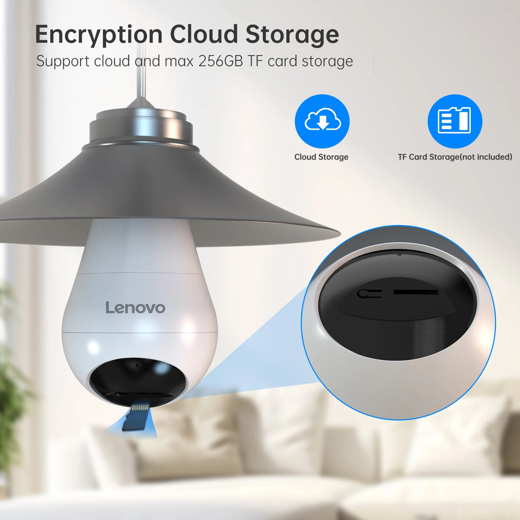 Cámara de Seguridad WiFi Lenovo 3MP con Visión Nocturna y Audio Bidireccional