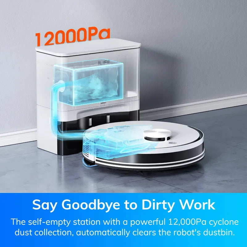 ILIFE A30 PRO Robot Aspirador 5000Pa con Mopa y Autovaciado