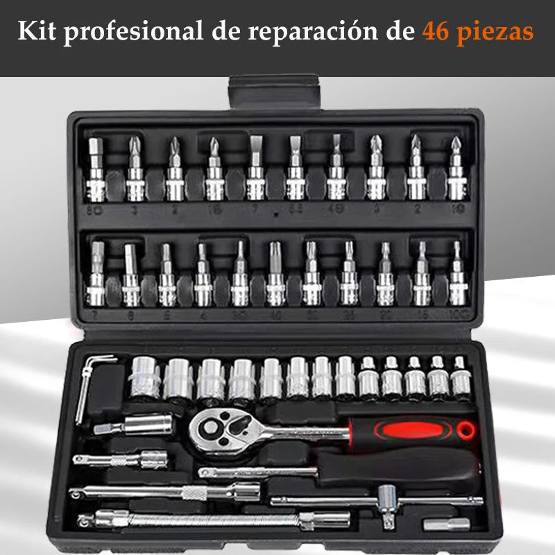 Kit de Herramientas Mecánicas 46 Piezas – Maletín Completo