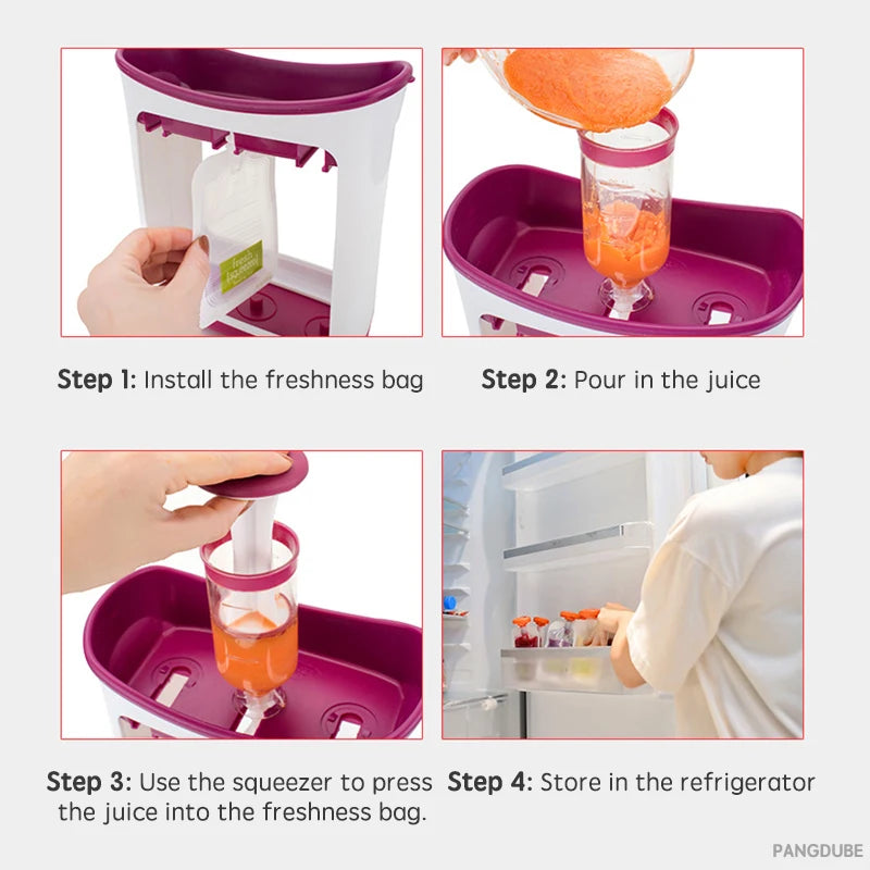 Máquina para papillas de bebé con 10 bolsas