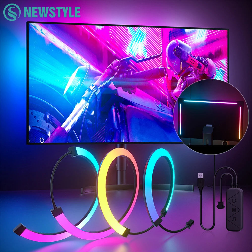 Tira LED RGB Gaming para Monitor con Sincronización Musical
