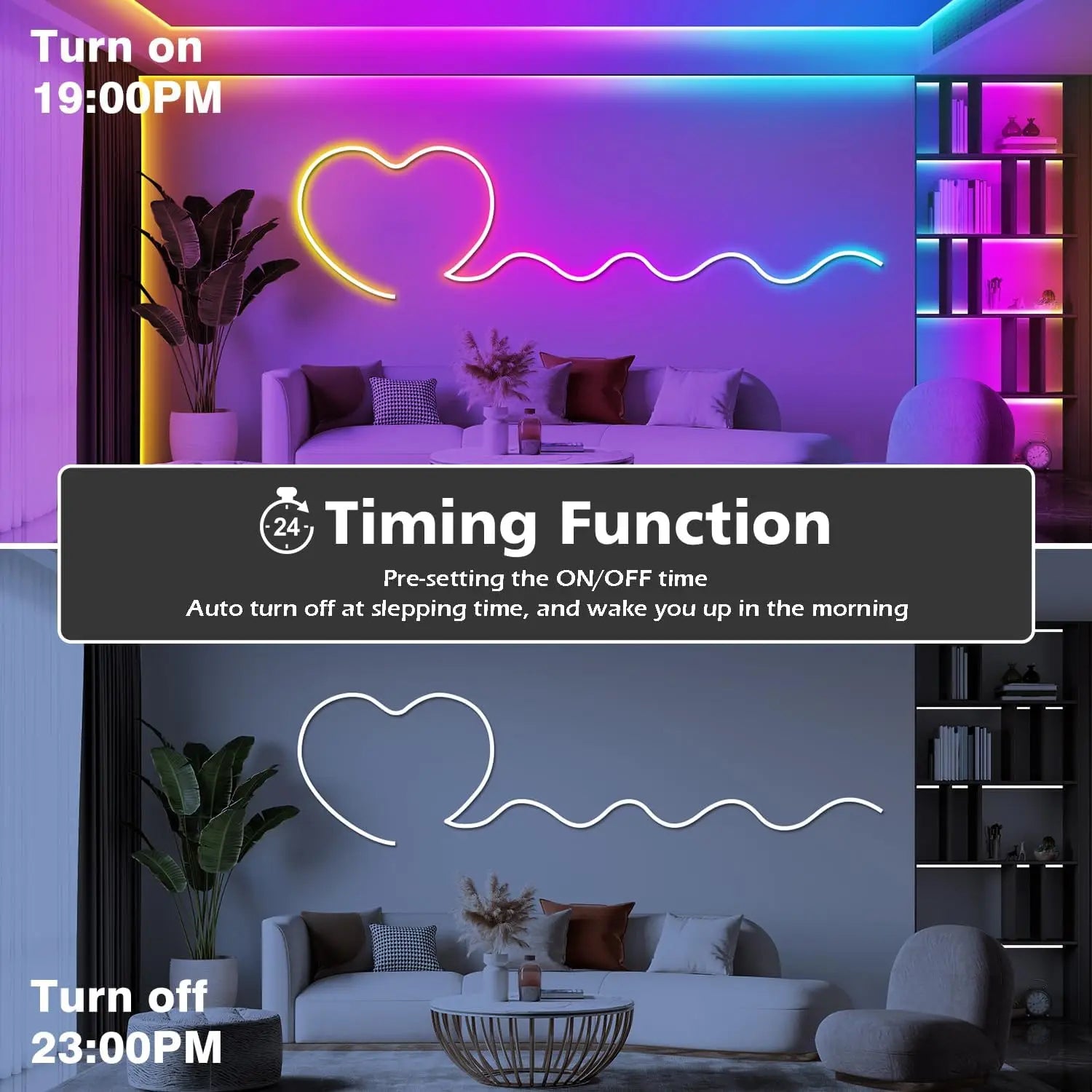 Tira LED Neón RGB Flexible con App/Control Remoto