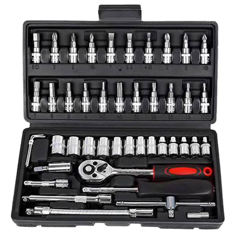 Kit de Herramientas Mecánicas 46 Piezas – Maletín Completo