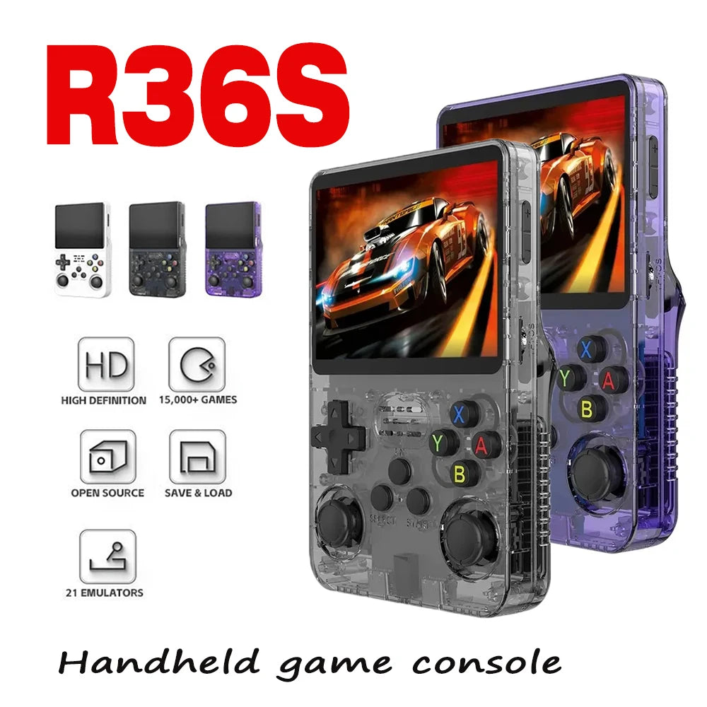 Consola Retro Portátil R36S 3.5” 128GB + 15.000 Juegos